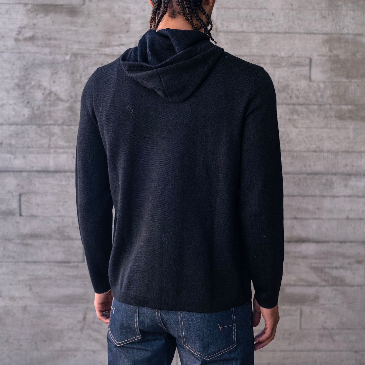 Hooded 2-Ply Sweatshirt in Baby Alpaca and Pima Cotton