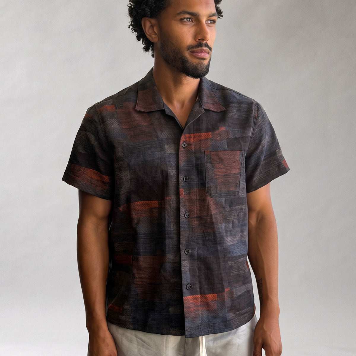 Riviera Canyon Dusk Poplin Short Sleeve Shirt