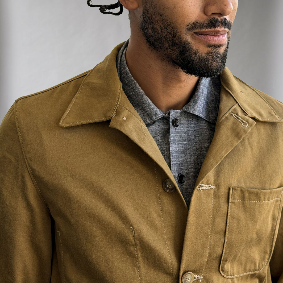 Doyle Jacket British Khaki Cotton Tropical Twill Sz 40