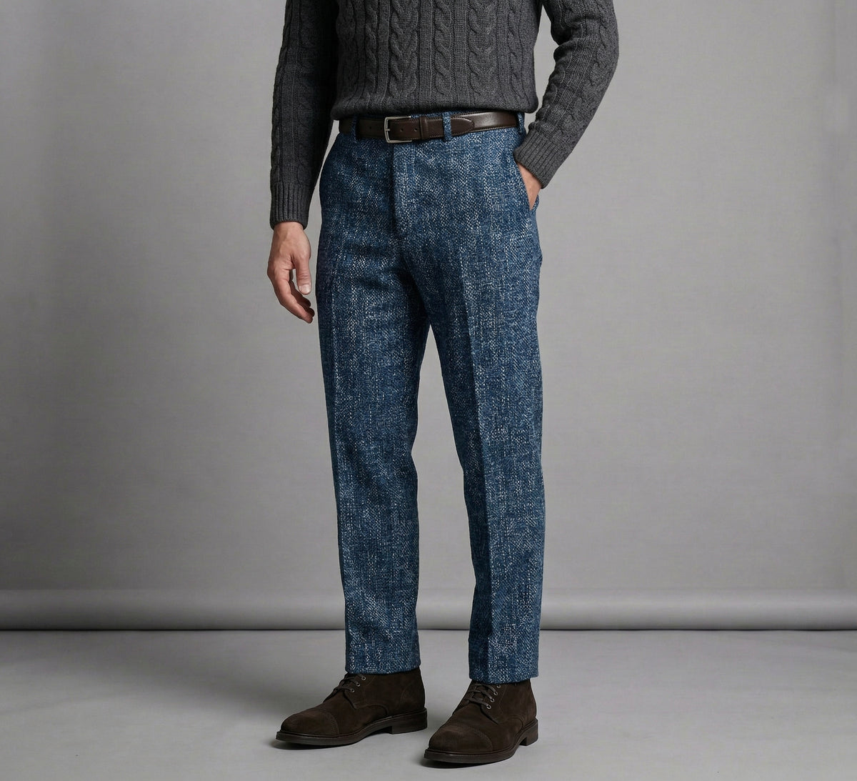 Custom Trousers in Rare Scatter-Weave Tweed