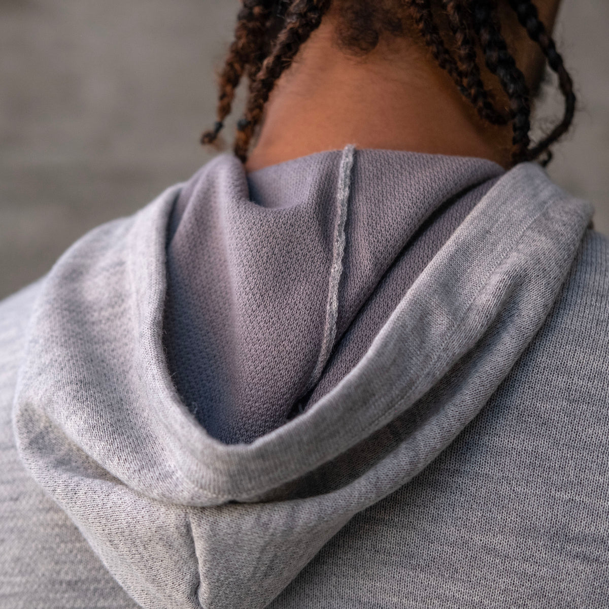 Hooded 2-Ply Sweatshirt in Baby Alpaca and Pima Cotton