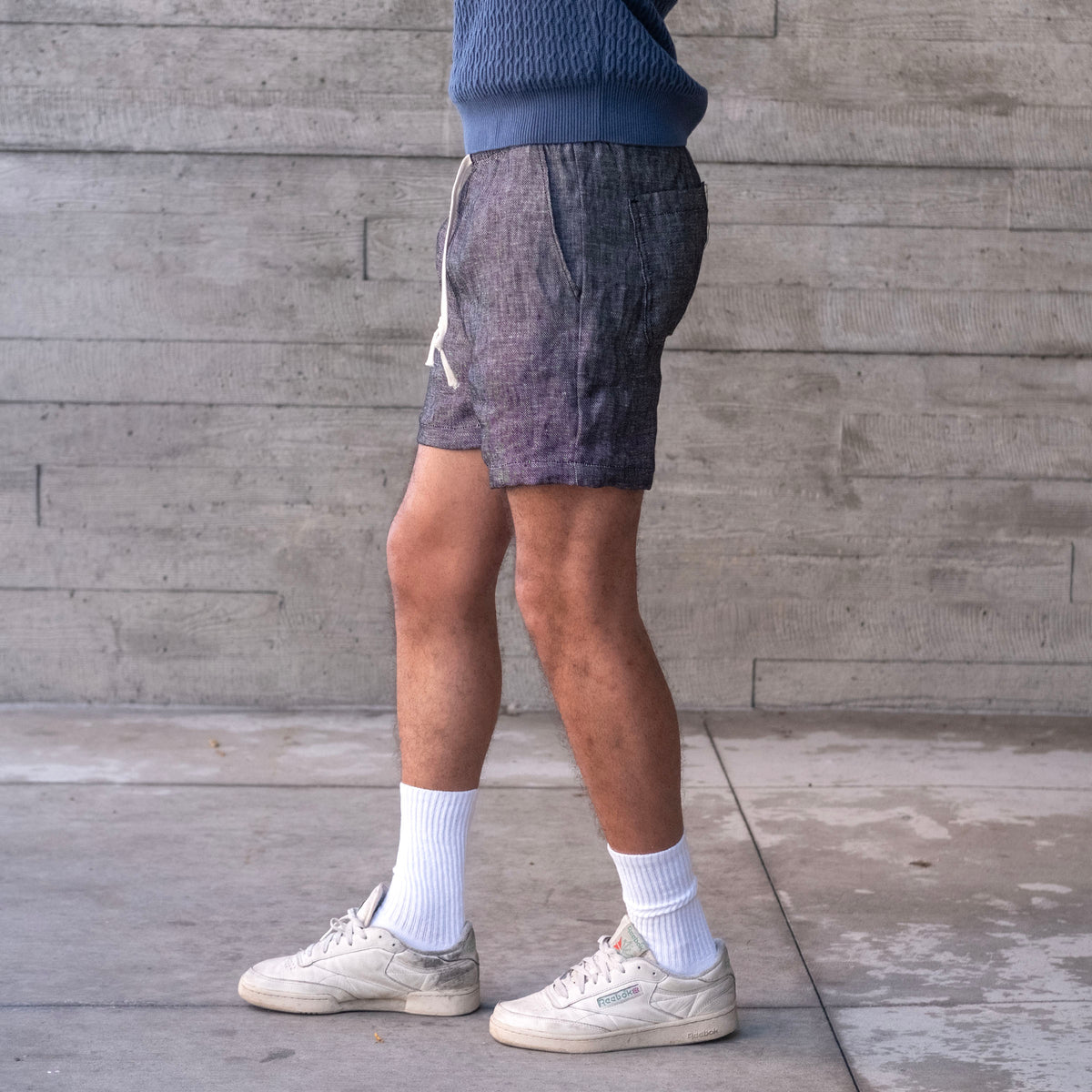 Laidback Short Graphite Albini Linen