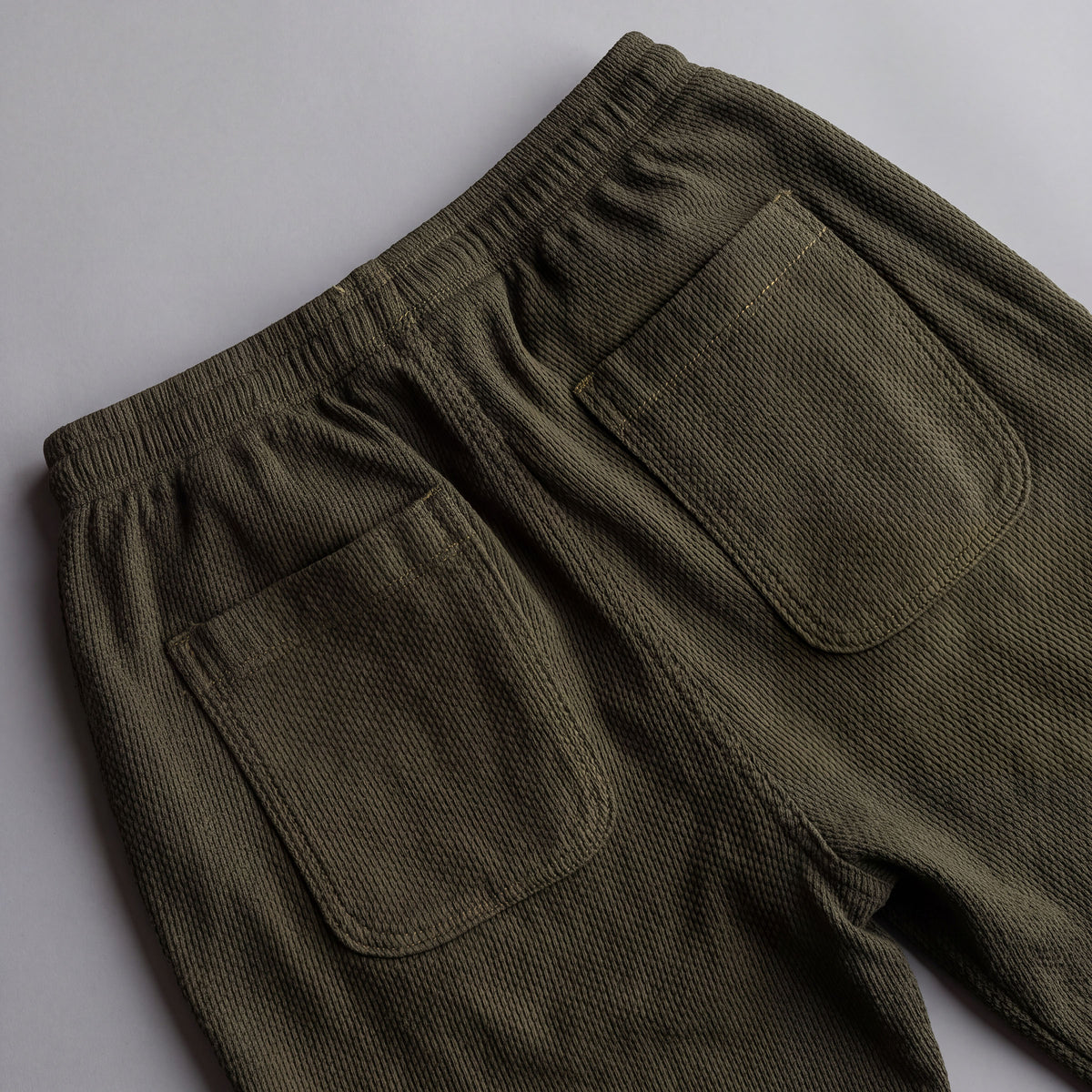 Laidback Pant Olive Moss Sashiko Project: October Shipment