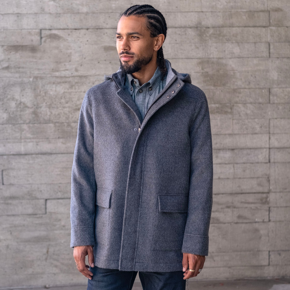 Heavyweight Alpaca Parka with Removable Hood (3 Colors)
