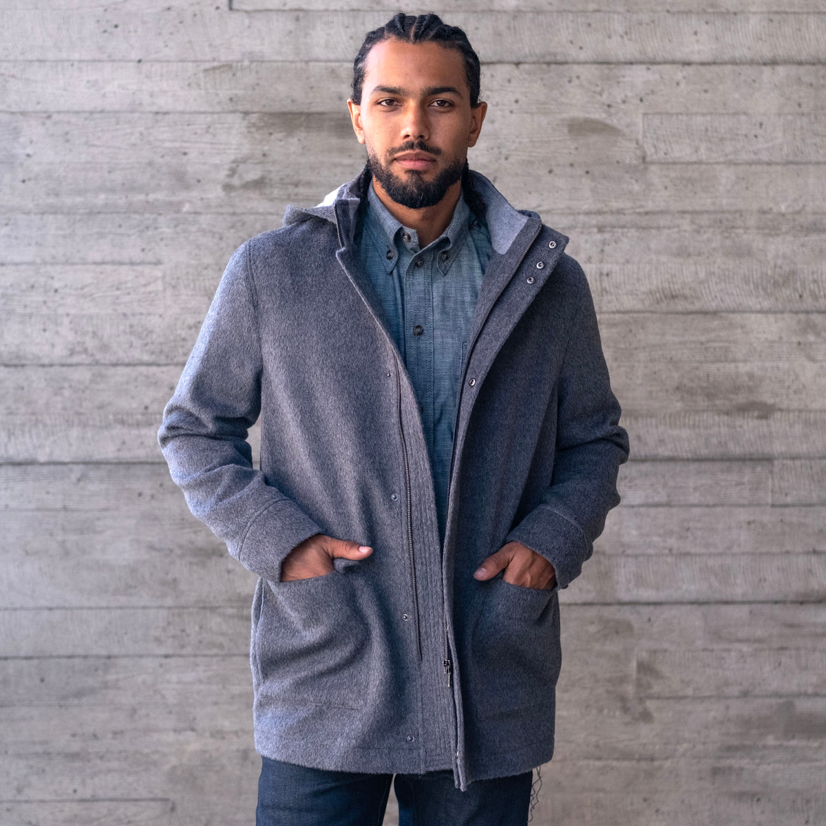 Heavyweight Alpaca Parka with Removable Hood (3 Colors)