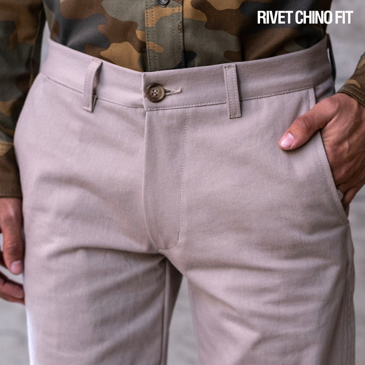 Rivet Chinos in Fall Cavalry Twill & Canvas