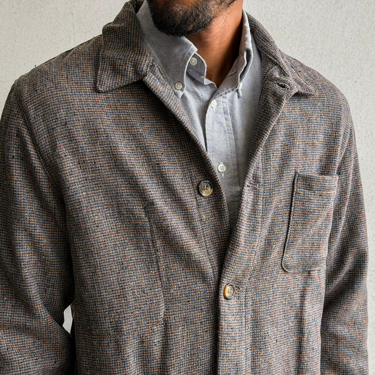 Sample Sale: Doyle in Japanese Sparrow Donegal Tweed Sz 40L