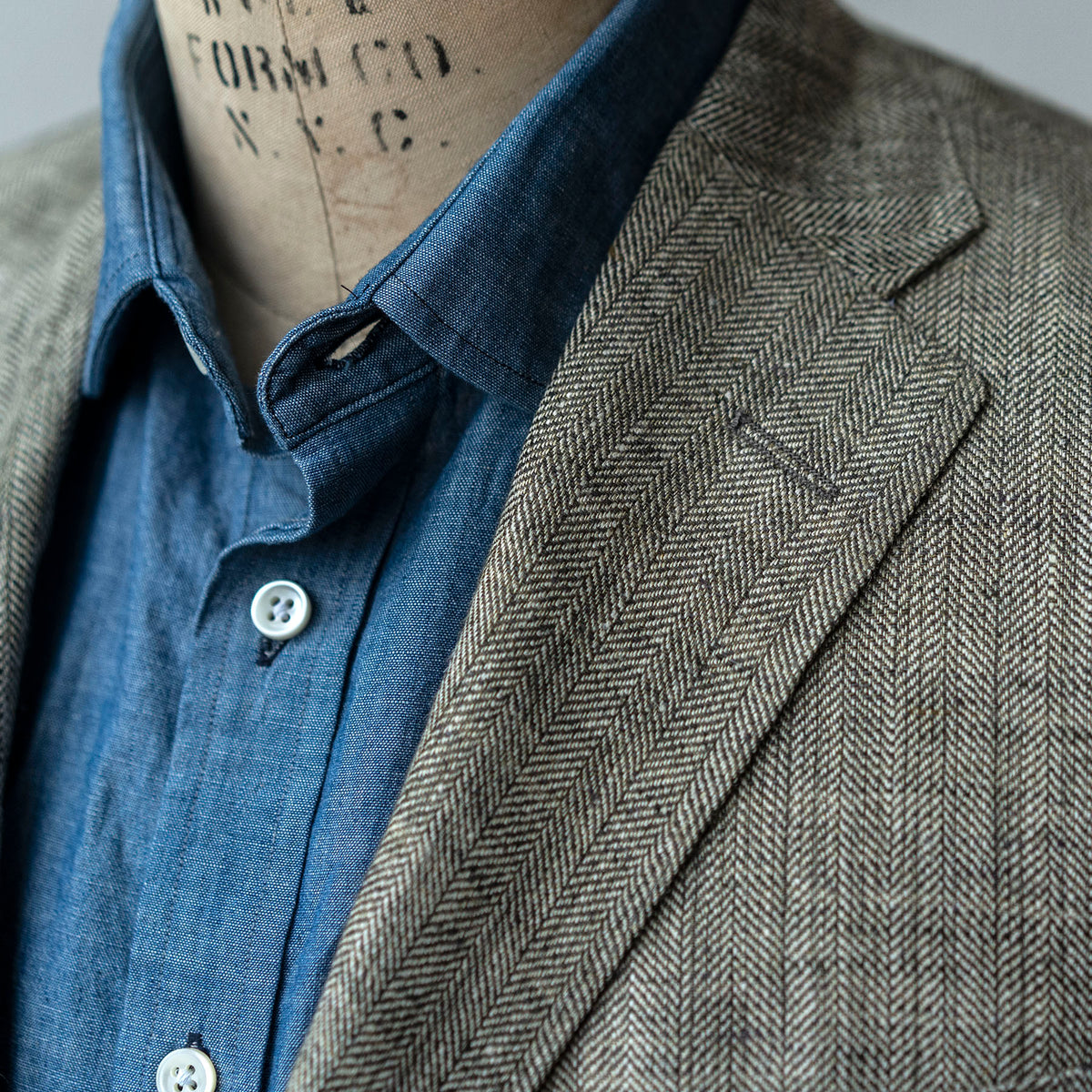 Aged Silver Herringbone Custom Sportcoat