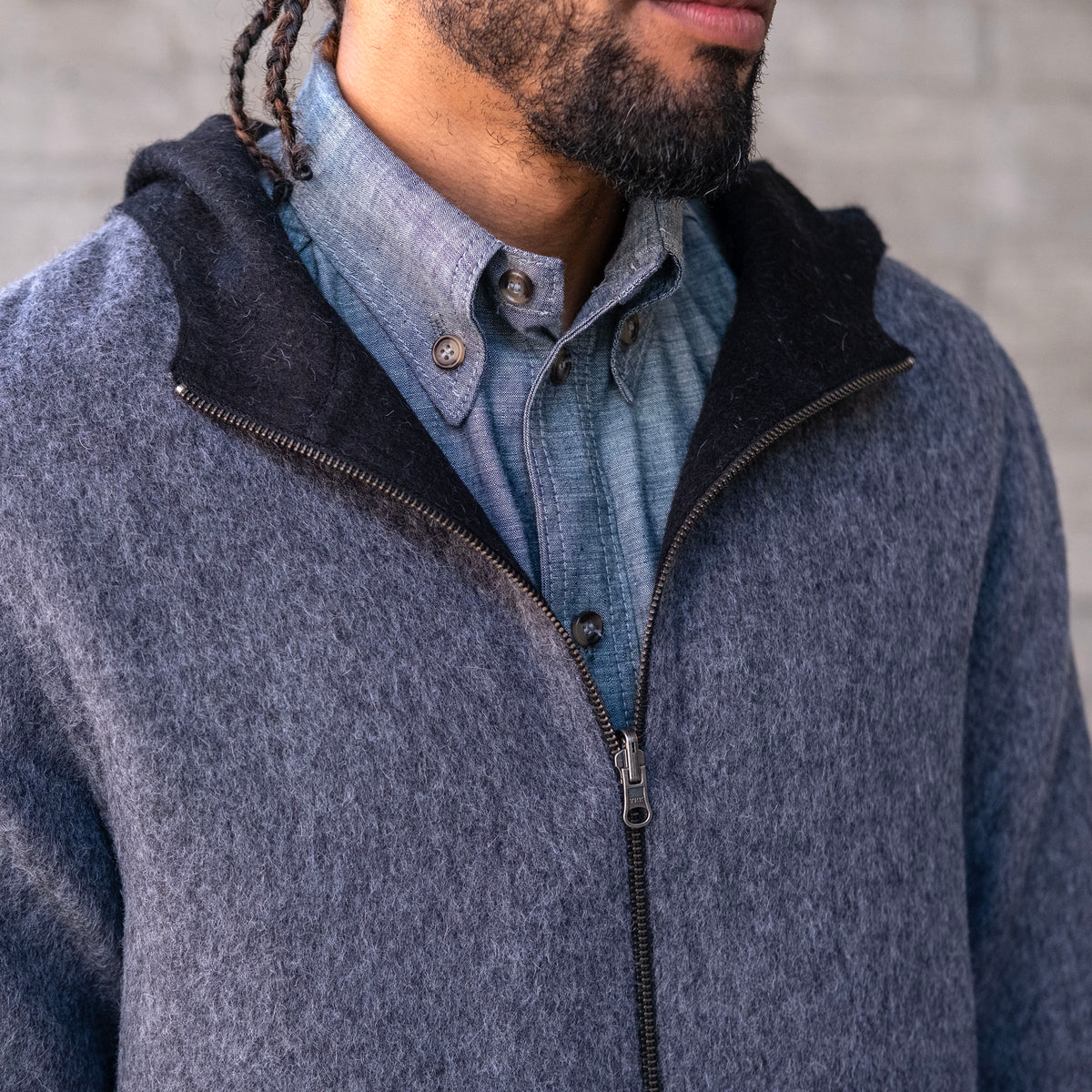 Alpaca Fully Reversible Hooded Coat