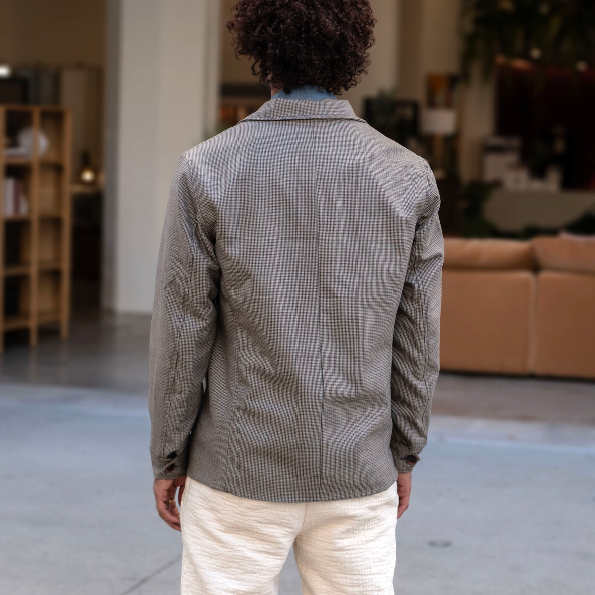 Sample Sale: Corso Jacket in Size 40 Houndstooth Tropical Wool