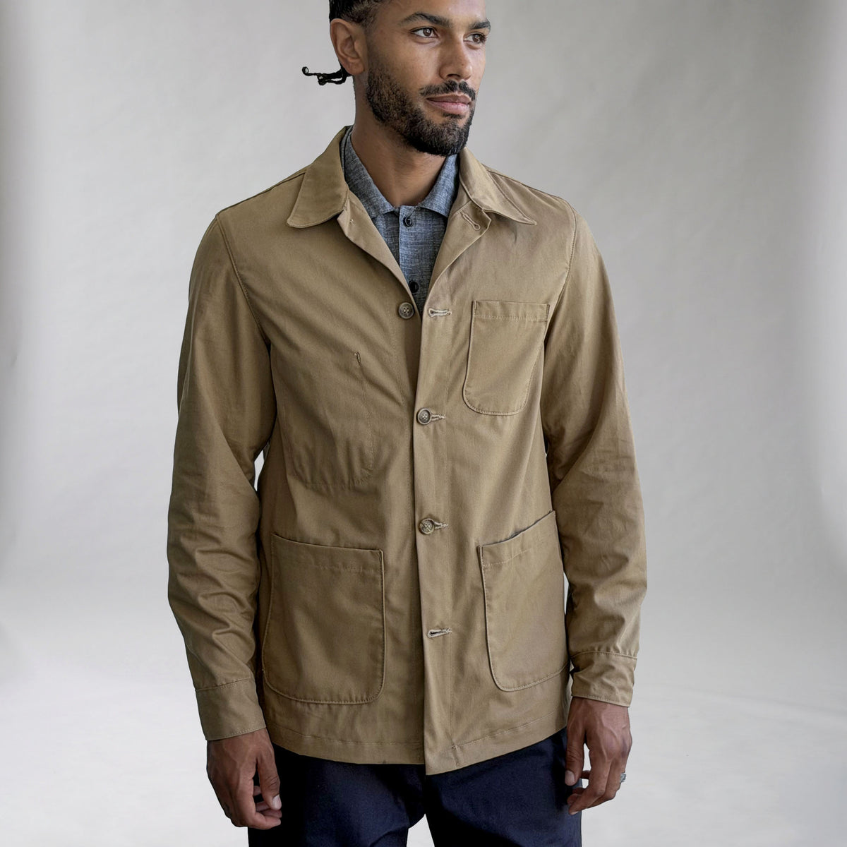 Doyle Jacket Khaki Cotton Tropical Twill Sz 40