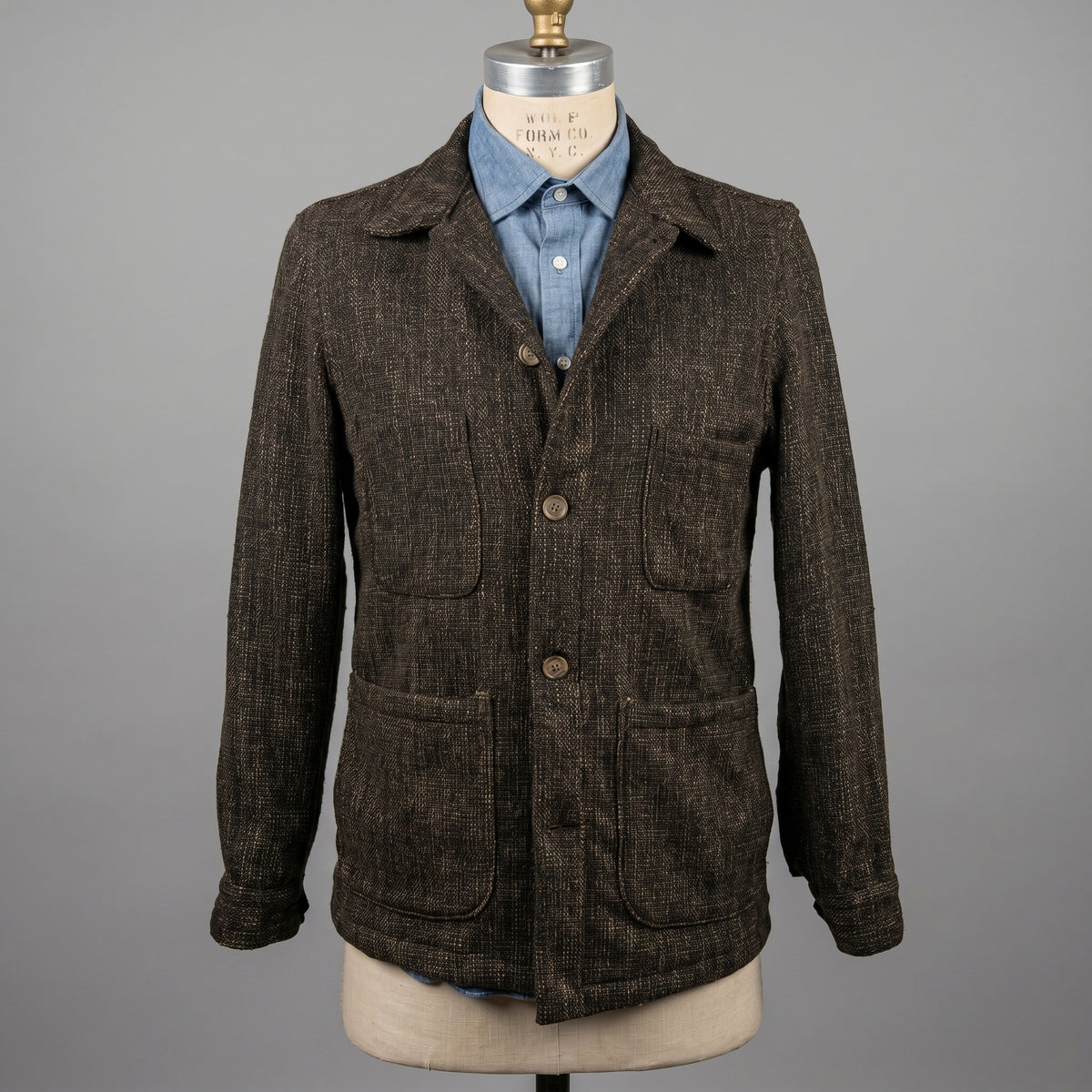 Doyle Jacket Mosswood Scatter-Weave Tweed