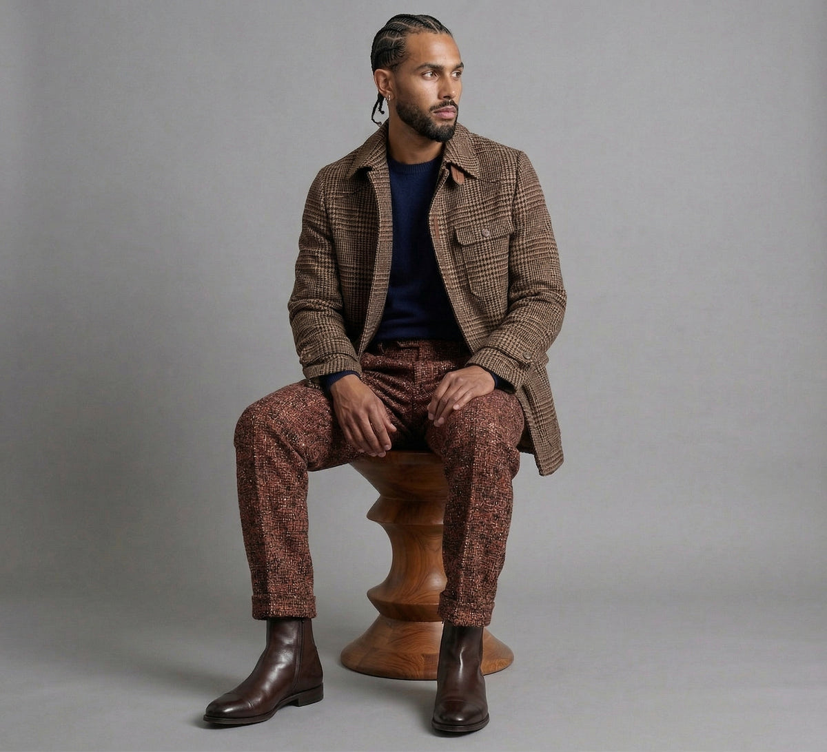 Custom Trousers in Rare Scatter-Weave Tweed