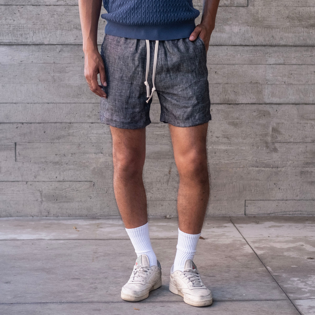 Laidback Short Graphite Albini Linen