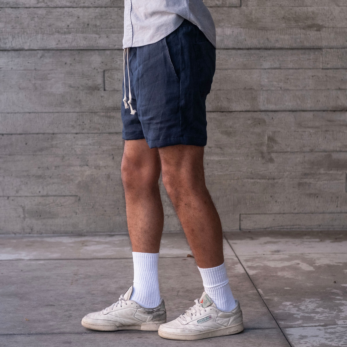 Laidback Short Navy Albini Linen