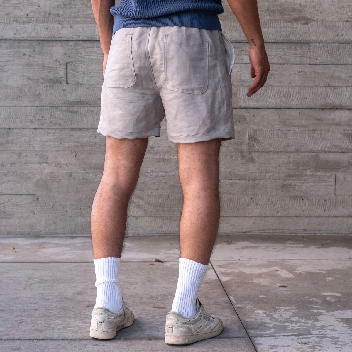 Laidback Short Oyster Albini Linen