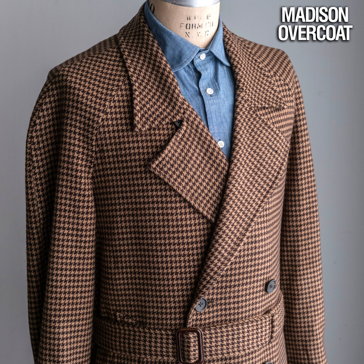 Custom Overcoats Heavyweight Alsport Thornproof Tweed