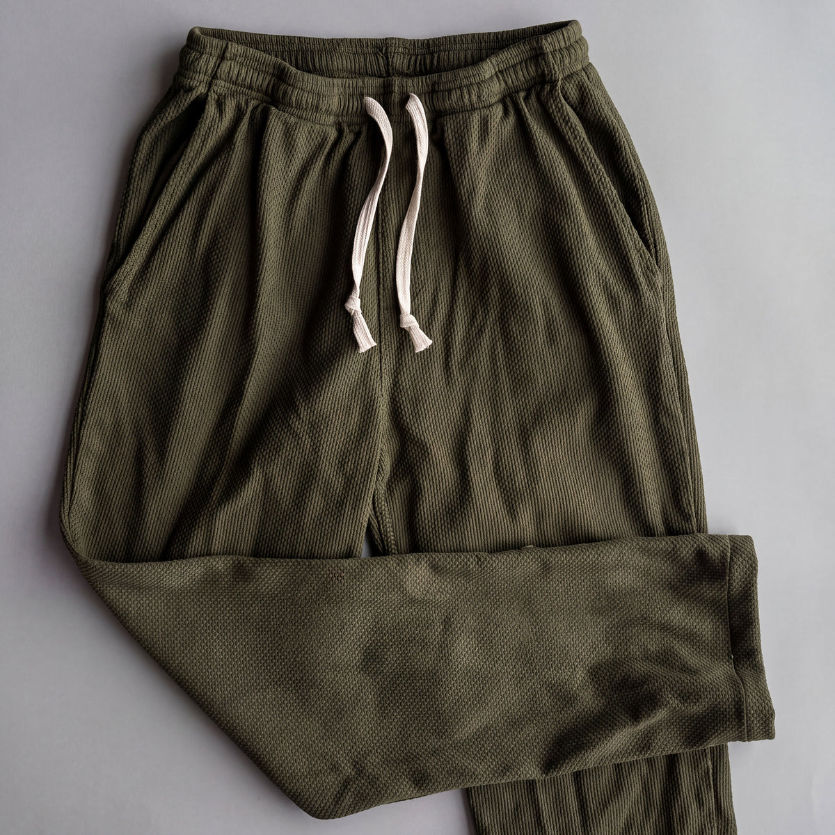 Laidback Pant Olive Moss Sashiko Project: October Shipment