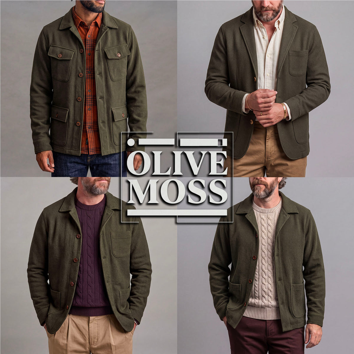 Jungle, Doyle, Sinclair & Corso Jackets Olive Moss Sashiko