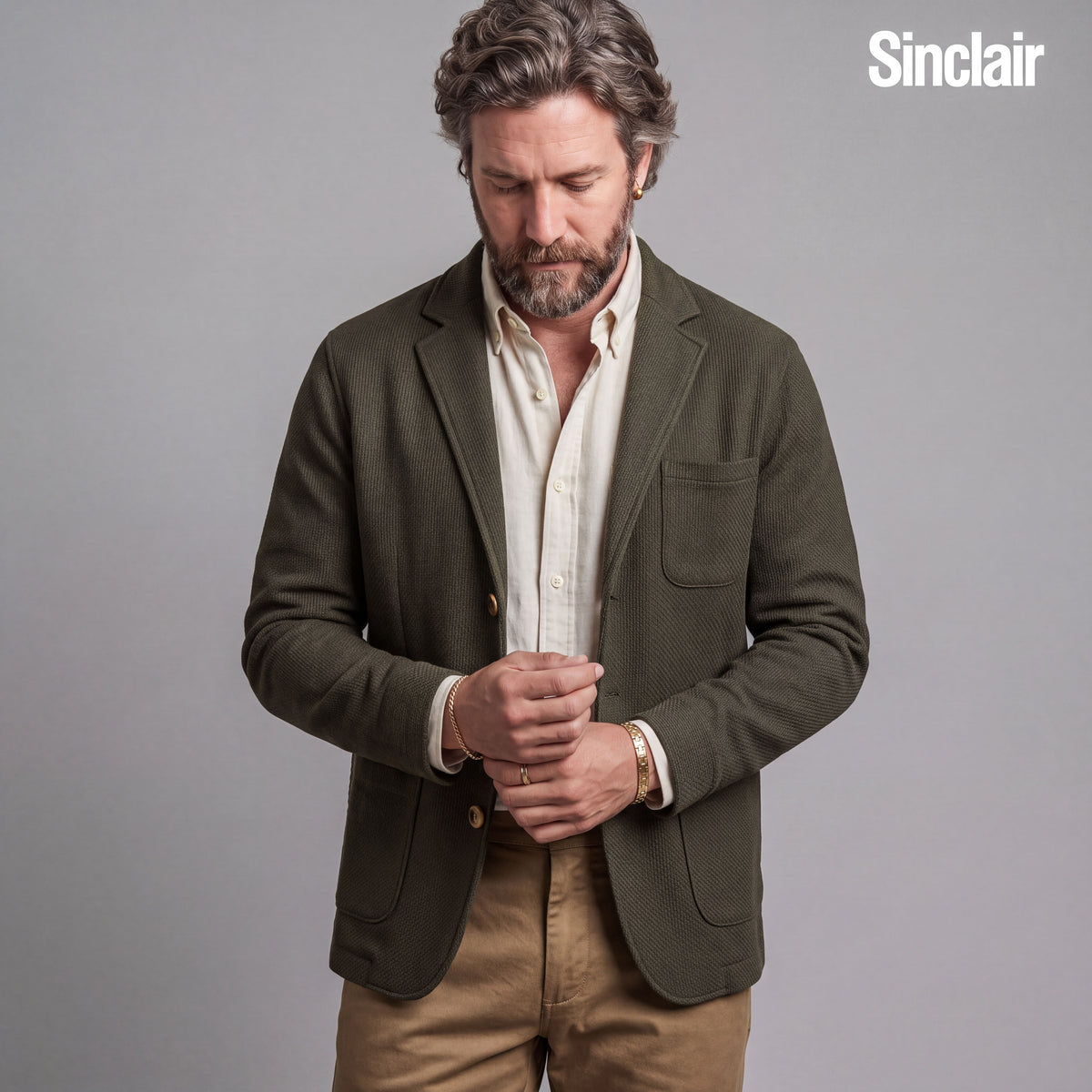 Jungle, Doyle, Sinclair & Corso Jackets Olive Moss Sashiko