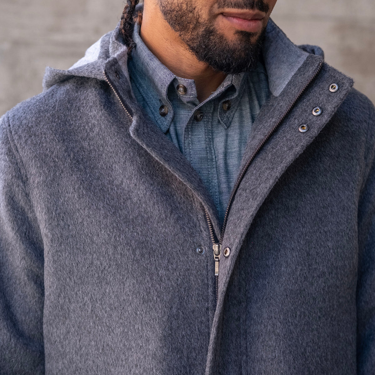 Heavyweight Alpaca Parka with Removable Hood (3 Colors)