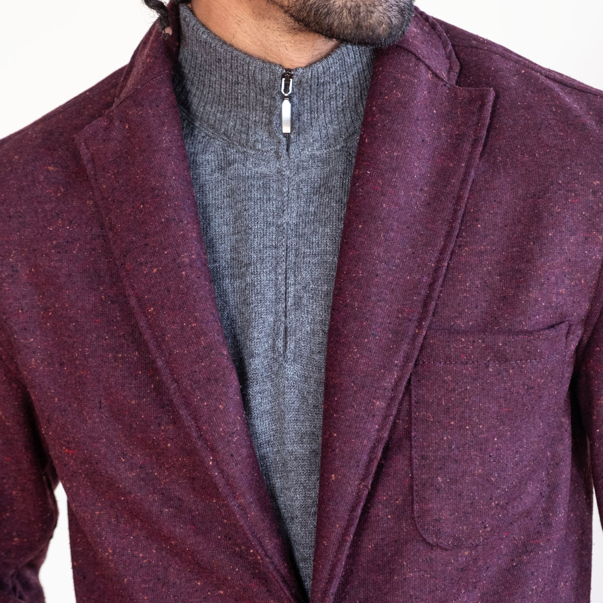 Alpaca Extrafine Knit Half Zip Sweaters