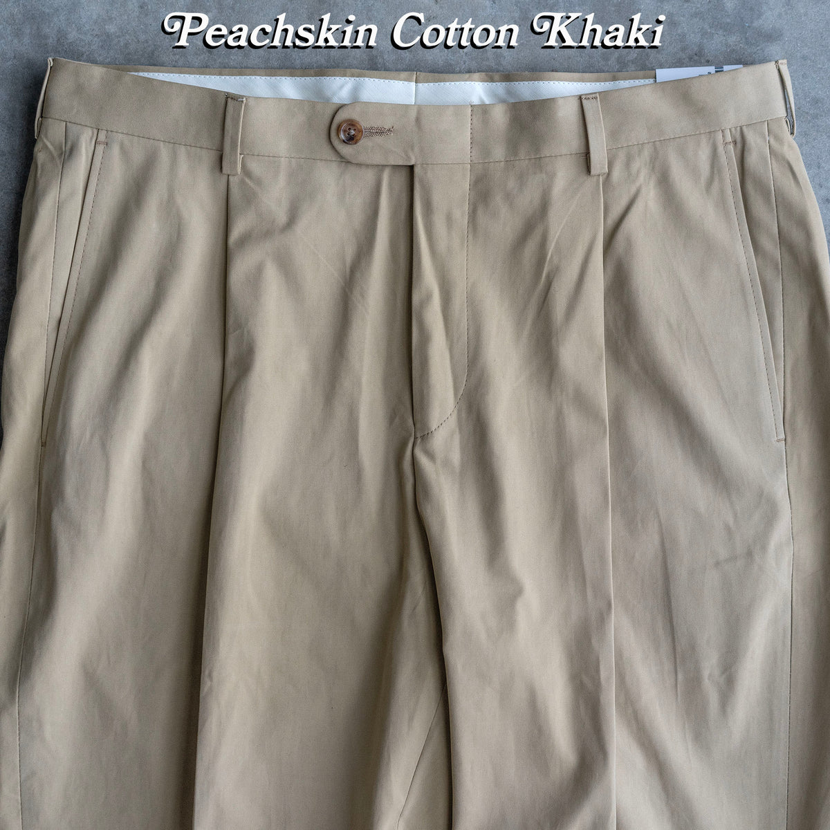 Peachskin Khaki Custom Trouser