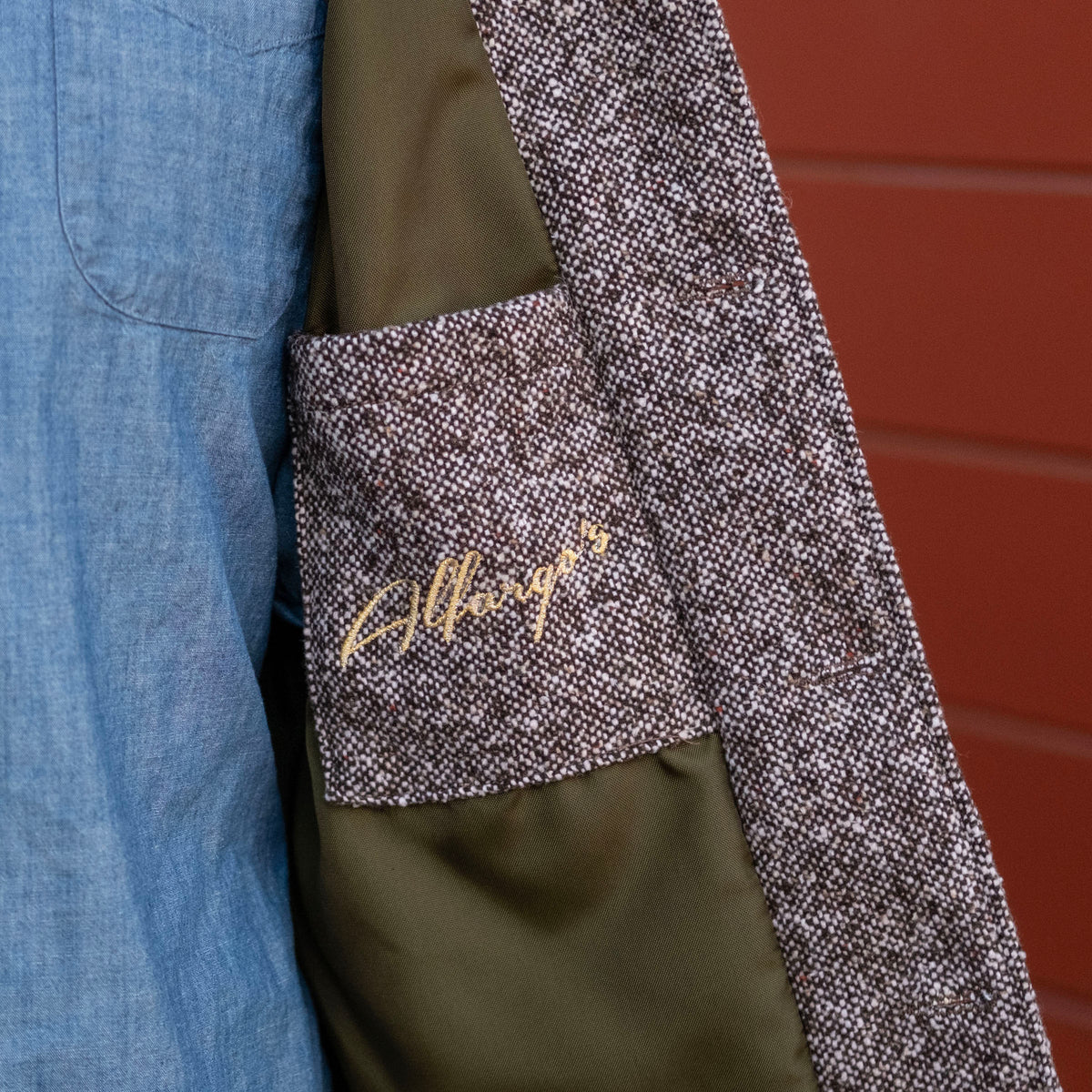 Sample Sale: Corso Jacket in Magee Donegal Tweed Sz 40 (Fabric repair)